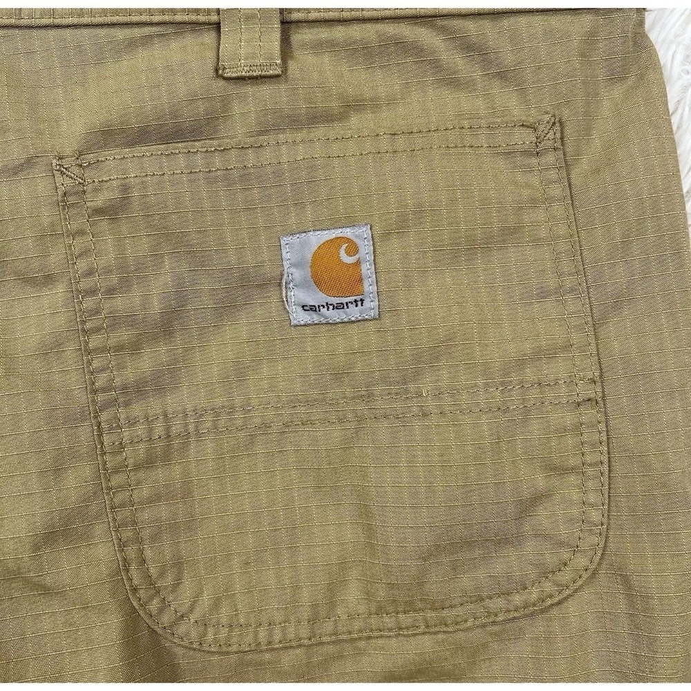 Carhartt Shorts Khaki Relaxed Fit Ripstop Cargo Work Force Mens Size 44‎ BS3543 - Picture 11 of 11